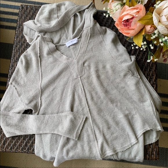 JULIANA’S | Knit Pullover V Neck Hoodie Sweater - Picture 3 of 14